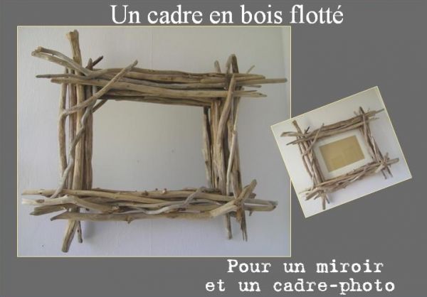 photo frame made from driftwood
